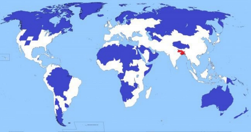 Five percent in the red area, and another 5 in the blue.